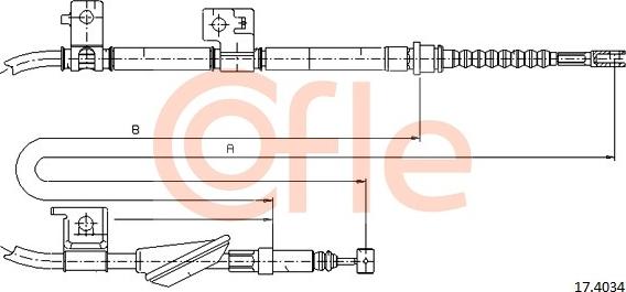 Cofle 17.4034 - Тросик, cтояночный тормоз autosila-amz.com