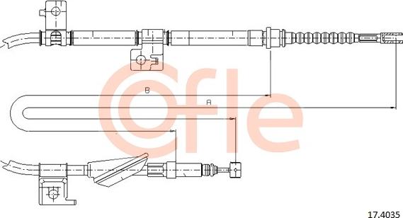 Cofle 92.17.4035 - Тросик, cтояночный тормоз autosila-amz.com