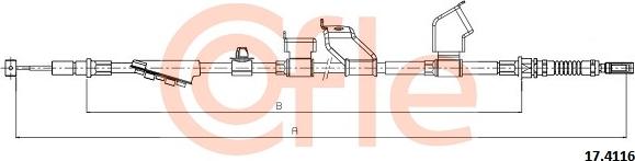 Cofle 92.17.4116 - Тросик, cтояночный тормоз autosila-amz.com