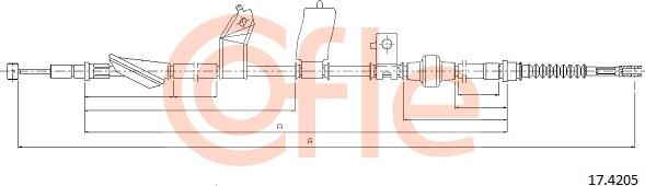 Cofle 17.4205 - Тросик, cтояночный тормоз autosila-amz.com