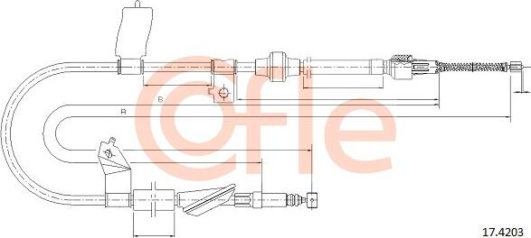 Cofle 17.4203 - Тросик, cтояночный тормоз autosila-amz.com