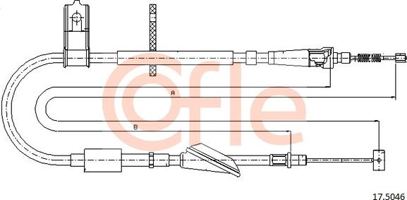 Cofle 17.5046 - Тросик, cтояночный тормоз autosila-amz.com