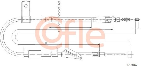 Cofle 17.5042 - Тросик, cтояночный тормоз autosila-amz.com