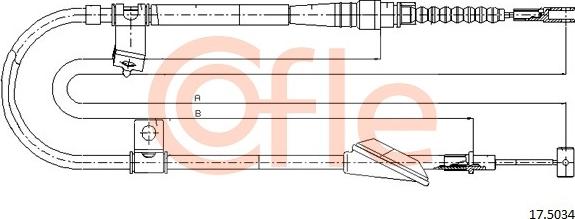 Cofle 17.5034 - Тросик, cтояночный тормоз autosila-amz.com