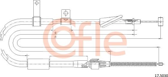 Cofle 17.5030 - Тросик, cтояночный тормоз autosila-amz.com
