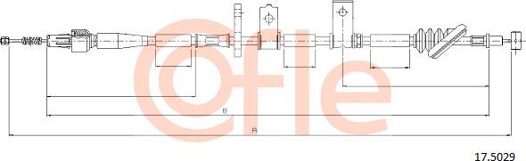 Cofle 17.5029 - Тросик, cтояночный тормоз autosila-amz.com