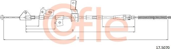 Cofle 17.5070 - Тросик, cтояночный тормоз autosila-amz.com