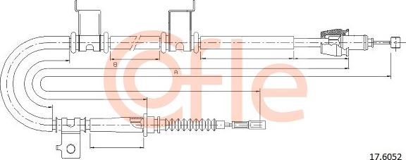 Cofle 17.6052 - Тросик, cтояночный тормоз autosila-amz.com