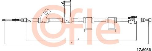 Cofle 17.6036 - Тросик, cтояночный тормоз autosila-amz.com