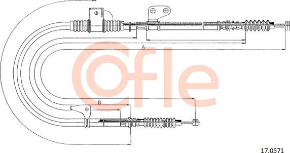 Cofle 17.0571 - Тросик, cтояночный тормоз autosila-amz.com