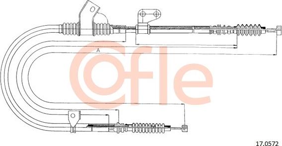 Cofle 17.0572 - Тросик, cтояночный тормоз autosila-amz.com