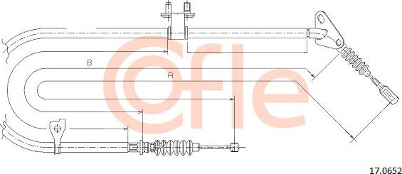 Cofle 17.0652 - Тросик, cтояночный тормоз autosila-amz.com