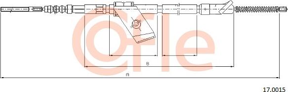 Cofle 17.0015 - Тросик, cтояночный тормоз autosila-amz.com