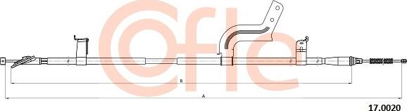 Cofle 17.0020 - Тросик, cтояночный тормоз autosila-amz.com