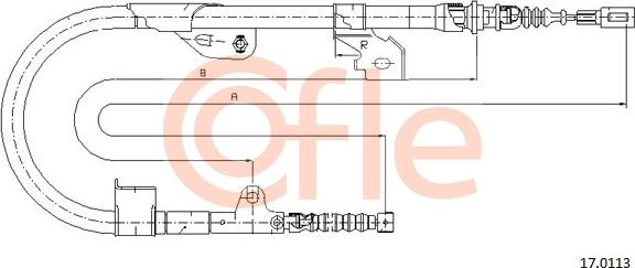 Cofle 17.0113 - Тросик, cтояночный тормоз autosila-amz.com