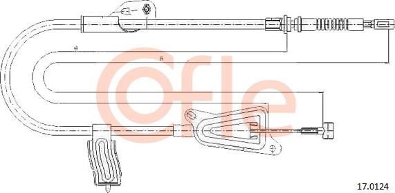 Cofle 17.0124 - 17.0124 ТРОС СТОЯНОЧНОГО ТОРМОЗА autosila-amz.com