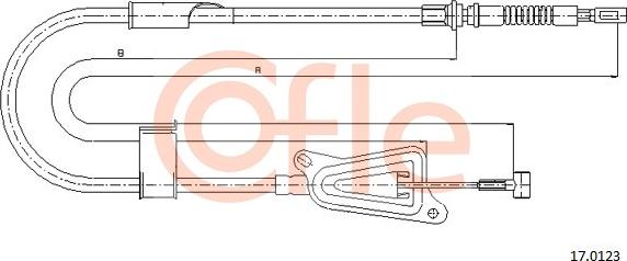 Cofle 17.0123 - Тросик, cтояночный тормоз autosila-amz.com