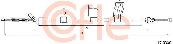 Cofle 17.0330 - Тросик, cтояночный тормоз autosila-amz.com