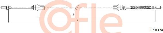 Cofle 17.0374 - Тросик, cтояночный тормоз autosila-amz.com