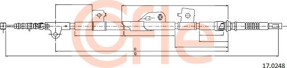 Cofle 17.0248 - Тросик, cтояночный тормоз autosila-amz.com