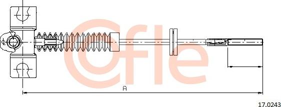 Cofle 17.0243 - Тросик, cтояночный тормоз autosila-amz.com