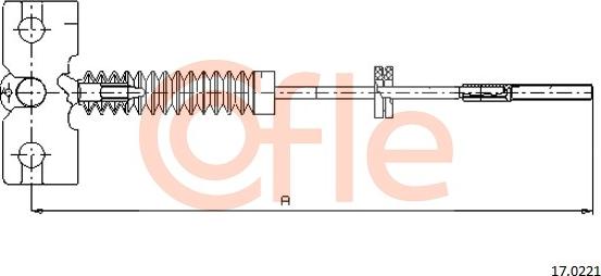 Cofle 92.17.0221 - Тросик, cтояночный тормоз autosila-amz.com