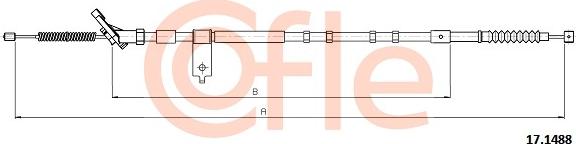 Cofle 17.1488 - Тросик, cтояночный тормоз autosila-amz.com
