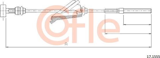 Cofle 17.1555 - Тросик, cтояночный тормоз autosila-amz.com