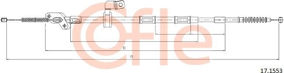 Cofle 17.1553 - Тросик, cтояночный тормоз autosila-amz.com