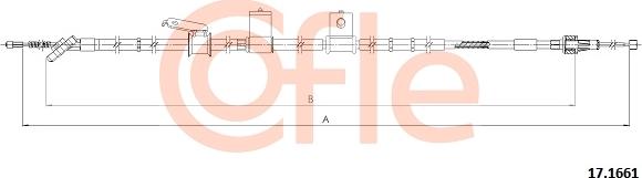 Cofle 17.1661 - Тросик, cтояночный тормоз autosila-amz.com