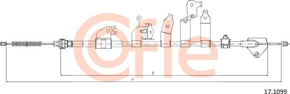 Cofle 17.1099 - Тросик, cтояночный тормоз autosila-amz.com