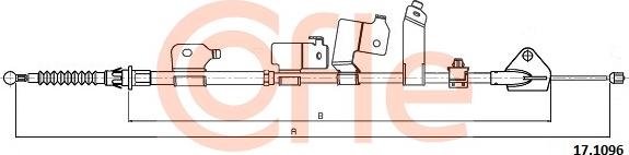 Cofle 17.1096 - Тросик, cтояночный тормоз autosila-amz.com