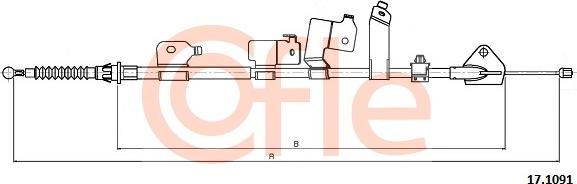 Cofle 17.1091 - Тросик, cтояночный тормоз autosila-amz.com