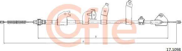 Cofle 17.1098 - Тросик, cтояночный тормоз autosila-amz.com