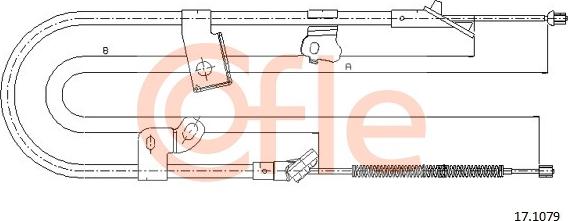 Cofle 17.1079 - Тросик, cтояночный тормоз autosila-amz.com