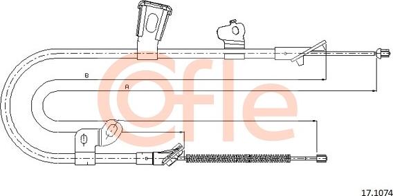 Cofle 17.1074 - Тросик, cтояночный тормоз autosila-amz.com