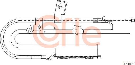 Cofle 92.17.1073 - Тросик, cтояночный тормоз autosila-amz.com