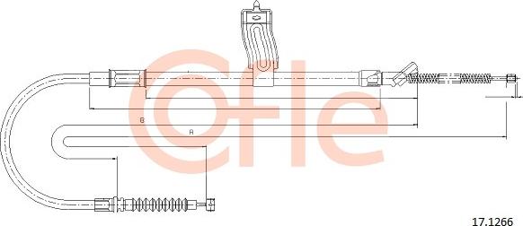 Cofle 92.17.1266 - Тросик, cтояночный тормоз autosila-amz.com