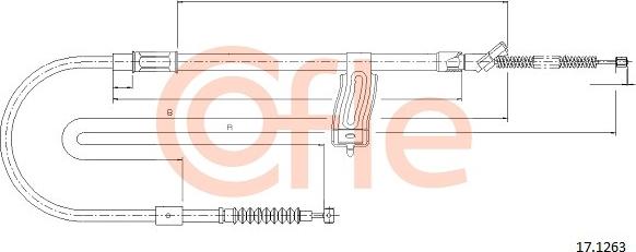 Cofle 17.1263 - Тросик, cтояночный тормоз autosila-amz.com