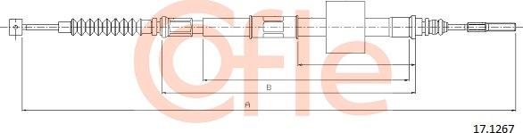 Cofle 92.17.1267 - Тросик, cтояночный тормоз autosila-amz.com