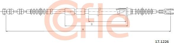 Cofle 17.1226 - Тросик, cтояночный тормоз autosila-amz.com