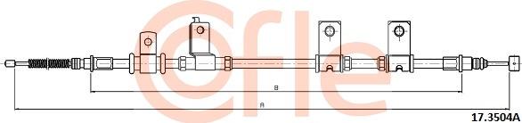 Cofle 17.3504A - Тросик, cтояночный тормоз autosila-amz.com