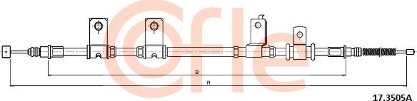 Cofle 17.3505A - Тросик, cтояночный тормоз autosila-amz.com