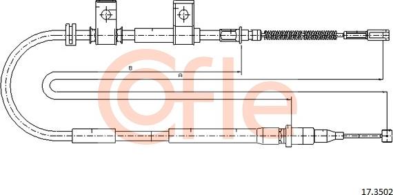 Cofle 17.3502 - Тросик, cтояночный тормоз autosila-amz.com