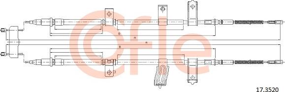 Cofle 17.3520 - Тросик, cтояночный тормоз autosila-amz.com