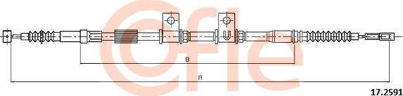 Cofle 92.17.2591 - Тросик, cтояночный тормоз autosila-amz.com