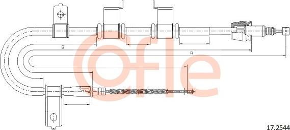 Cofle 17.2544 - Тросик, cтояночный тормоз autosila-amz.com