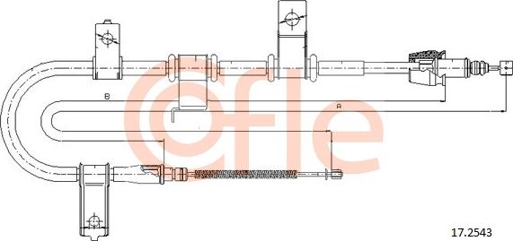 Cofle 17.2543 - Тросик, cтояночный тормоз autosila-amz.com