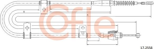 Cofle 17.2558 - Тросик, cтояночный тормоз autosila-amz.com