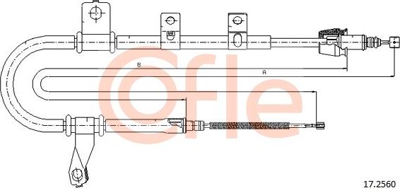 Cofle 17.2560 - Тросик, cтояночный тормоз autosila-amz.com